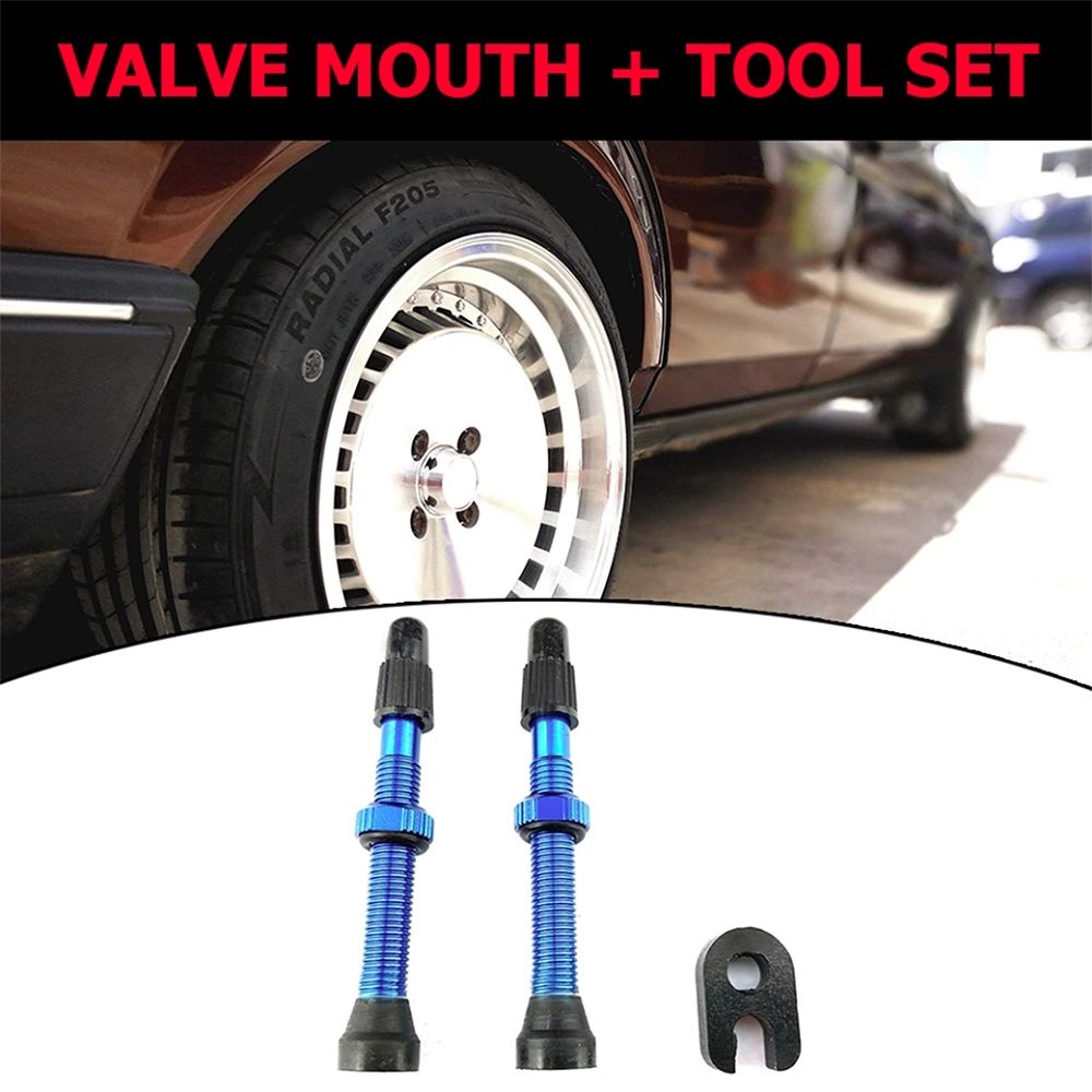 MMLUCK Bicycle Tire Valves MTB 48mm Extender Valves Tubeless Tire Valve Repairing Elements Road Bike Nipple Alloy Core Tubeless Valves