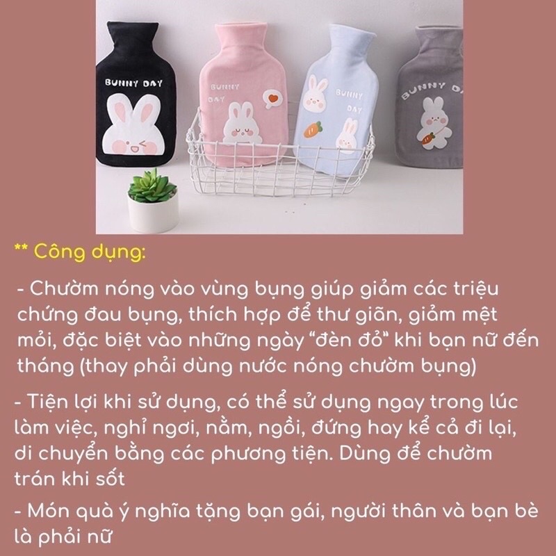 TÚI CHƯỜM GIẢM ĐAU BỤNG KINH 350ML