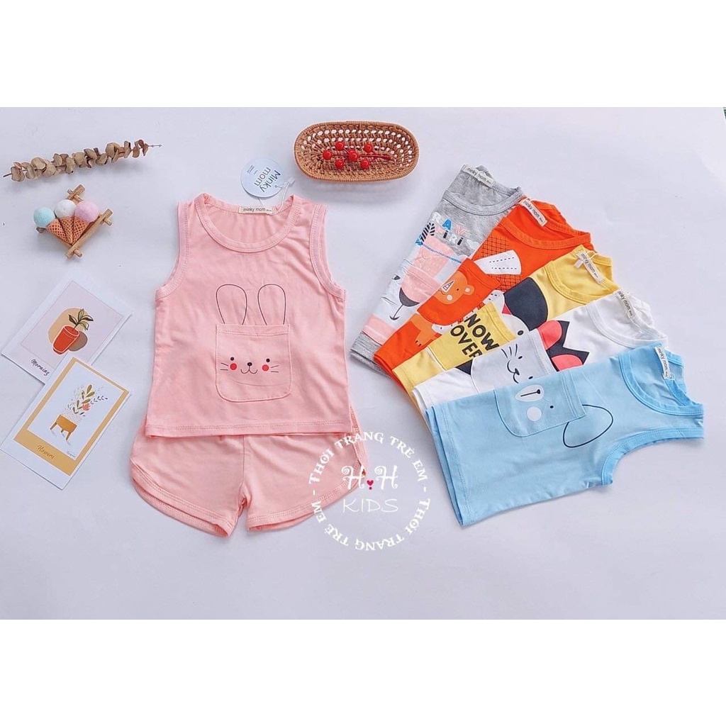 ( Loại 1) Bộ ba lỗ thun lạnh cho bé trai và gái