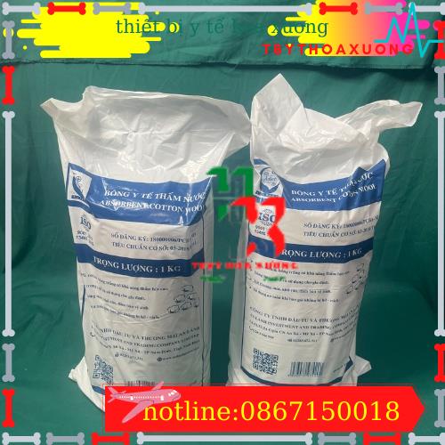 Bông Cân Y Tế An Lành Cuộn 1kg - Bông Y Tế Thấm Nước