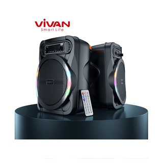 Mua Loa Bluetooth Karaoke VIVAN RB450 Ngoài Trời Hiệu Ứng Đèn LED RGB Công suất 10W Kèm Micro Và Điều Khiển Hồng Ngoại
