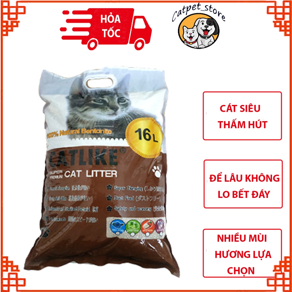 Cát vệ sinh cho mèo - Cát vệ sinh khử mùi diệt khuẩn cho mèo CATLIKE 16L
