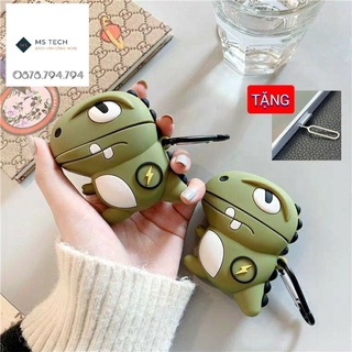 Case Airpod 1/2/ Airpod Pro hình khủng long sấm sét - Vỏ bảo vệ tai nghe Airpod 1/2/Pro - MS Tech