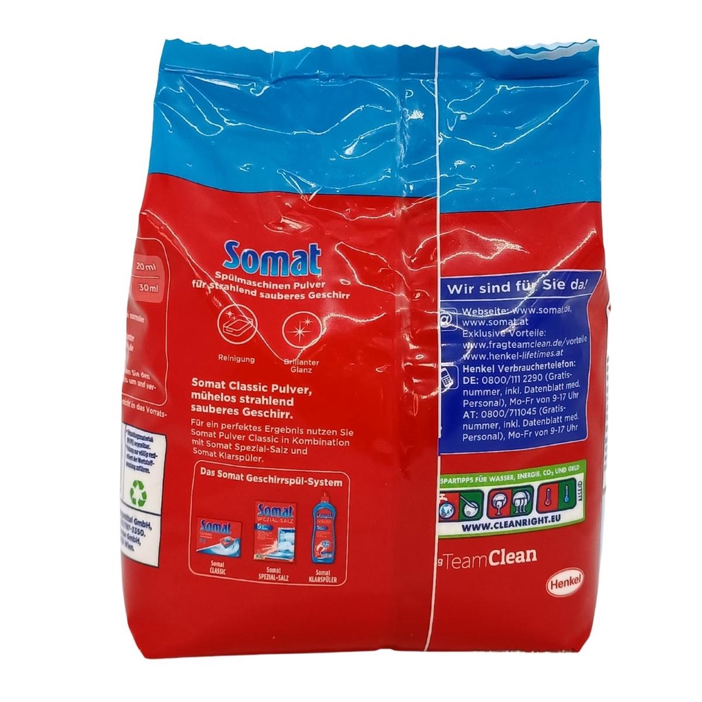 Combo 2 bịch bột rửa chén Somat 1.2kg