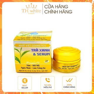 Kem Nám Đồi Mồi Ngừa Nhăn Dưỡng Trắng Da Trà Xanh Nhật Việt 13g