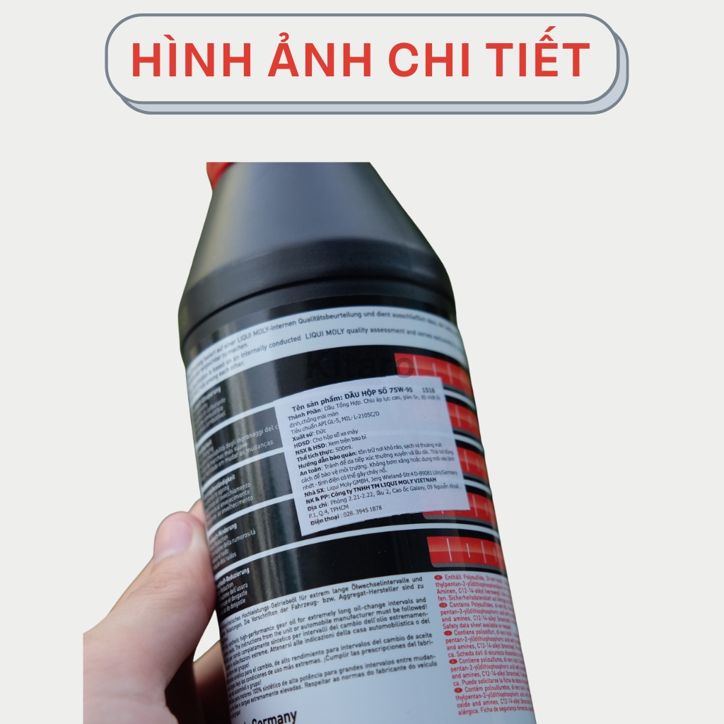 Nhớt láp Liqui Moly Gear Oil 75W90 500ml Tổng Hợp Toàn Phần