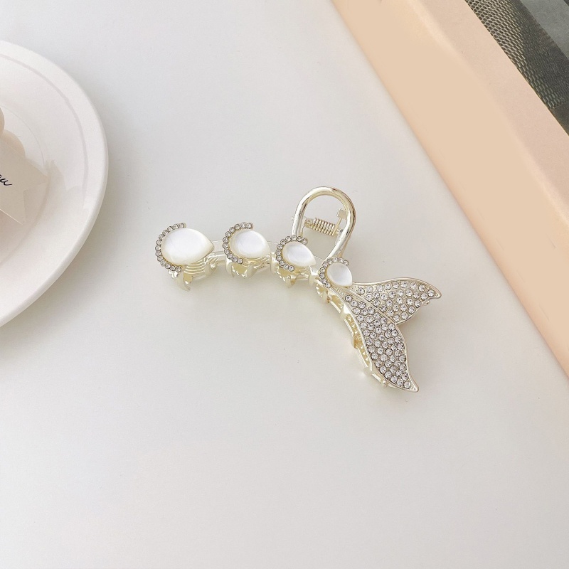 Kẹp Càng Cua Đính Đá Pha Lê / Ngọc Trai Nhân Tạo Chống Trượt Thời Trang