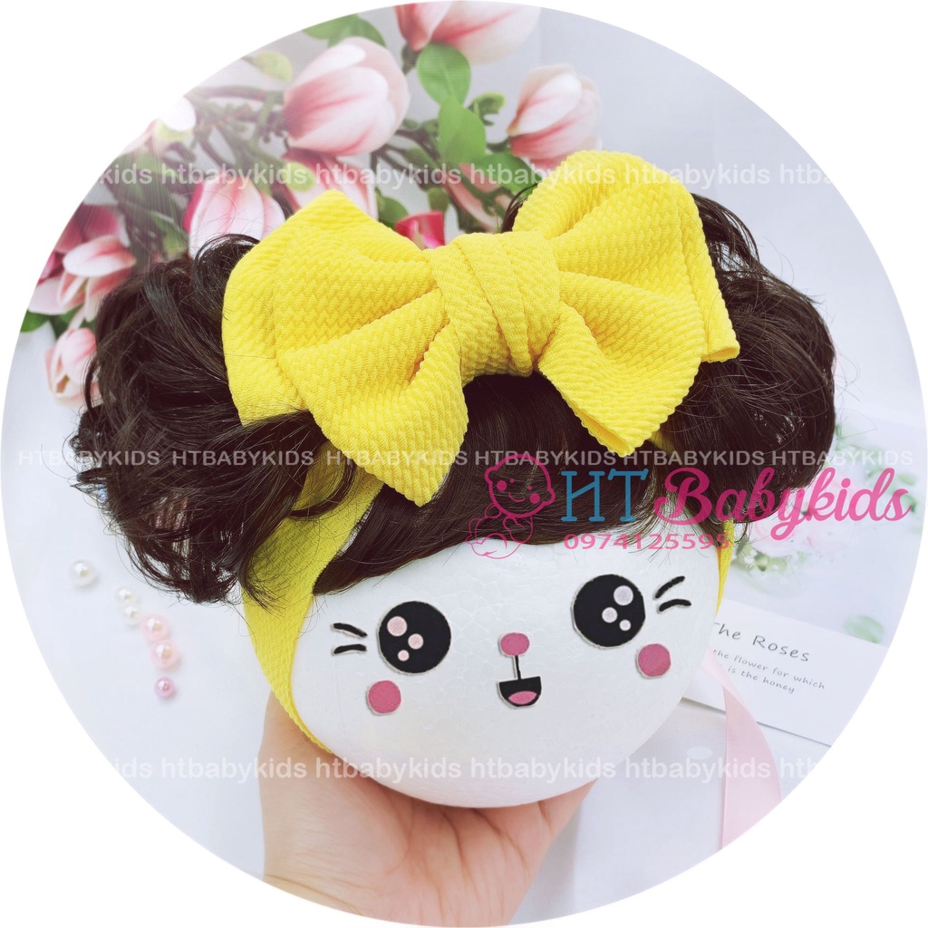 Băng Đô Turban Cho Bé Gái Tóc Giả Tết Cho Bé Gái- Đủ Size Cho Bé Sơ Sinh