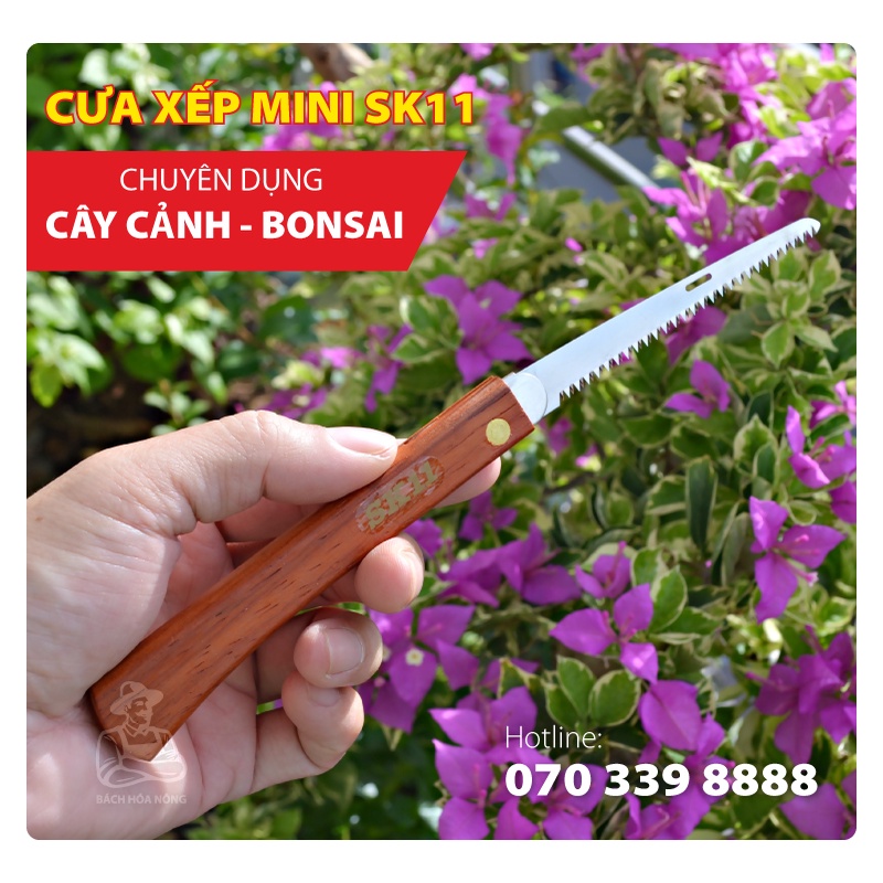 Cưa xếp mini SK11 Nhật Bản hiệu FUJIWARA SANGYO 210mm - Chuyên dụng cây cảnh, Bonsai