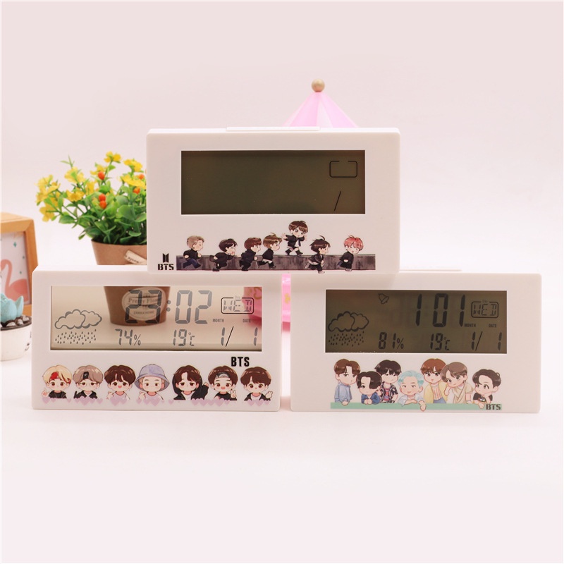 Đồng Hồ Báo Thức Đa Năng In Hình Nhóm Nhạc Bts