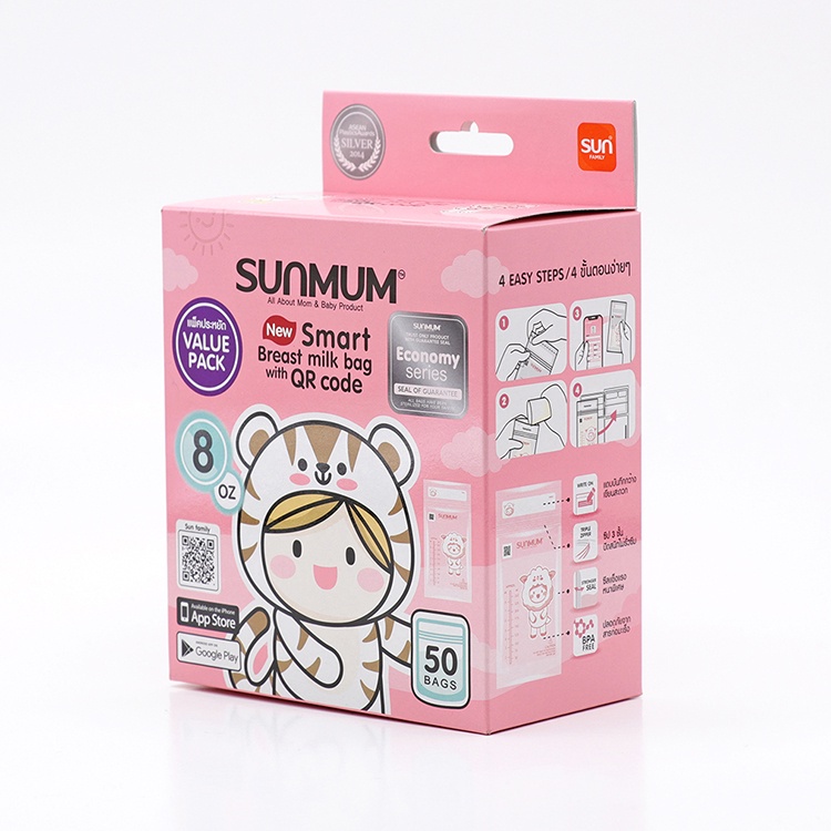 Túi trữ sữa 100ml/150ml/220ml tiện lợi Sunmum - Cmbear - Misuta