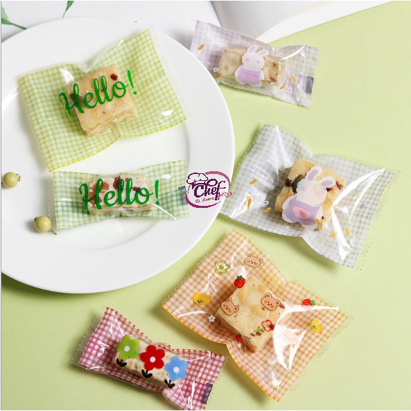 Túi đựng bánh ngói, bánh quy, kẹo nougat hình caro