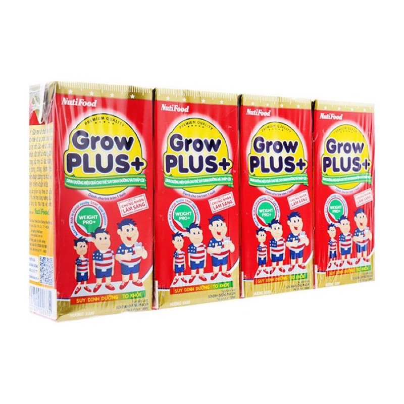 Thùng sữa Nutifood Grow Plus đỏ 48h  Hộp 110ml và 180ml