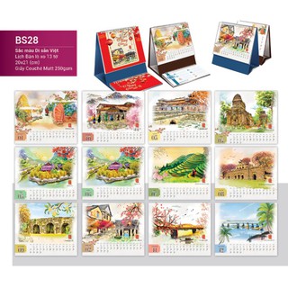 [Xả Hàng] Lịch để bàn chữ A