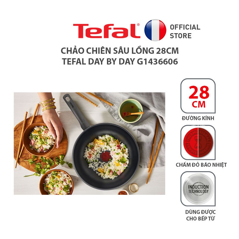 Chảo chiên sâu lồng Tefal Day By Day 28cm G1436606