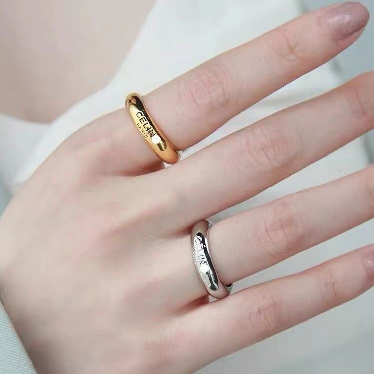 Nhẫn celi Cerlin Su Phong Cách Tối Giản Cá Tính Dễ Phối Đồ Cho Cặp Đôi Bạn Gái Haobing Boutiqu
