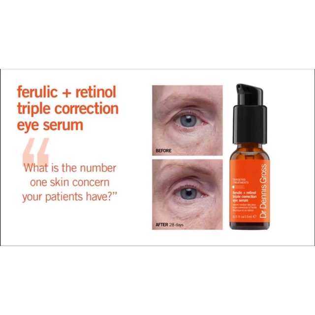 Serum dưỡng mắt Dr. Dennis Gross Ferulic + Retinol Triple Corection Eye Serum | BigBuy360 - bigbuy360.vn