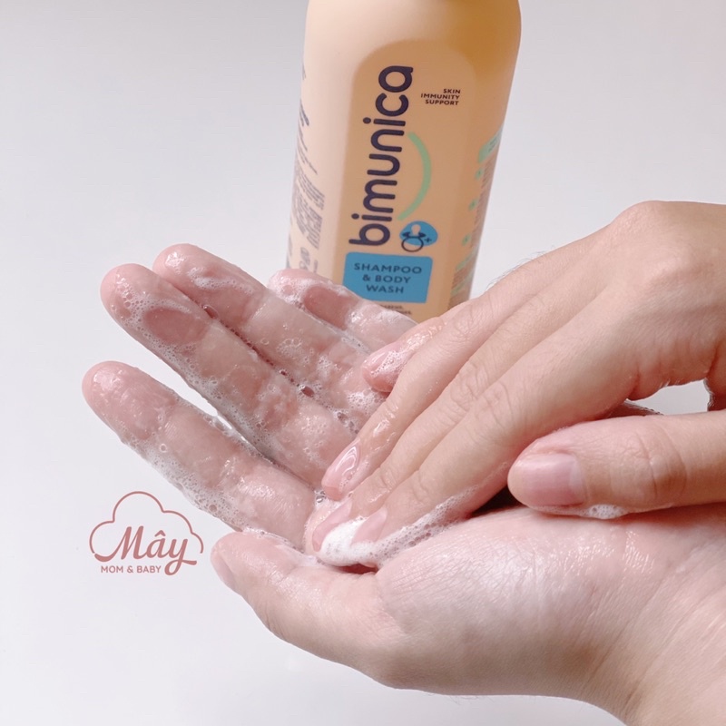Sữa tắm gội Bimunica dịu nhẹ thơm mát ngăn ngừa rôm sảy cho bé và cả gia đình 500ml