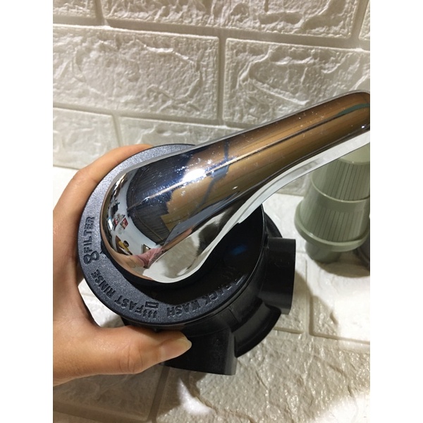 Van cơ 3 cửa ren 34 cột lọc composite