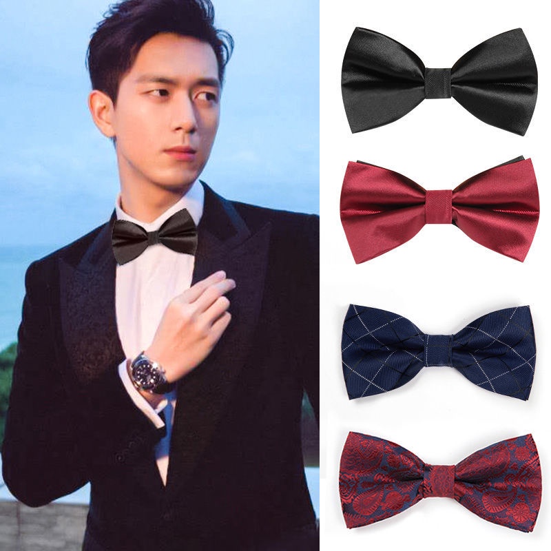 Nơ Nhiều Màu Sắc Gắn Cổ Áo Vest Dành Cho Chú Rể