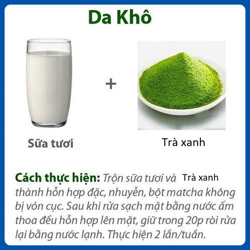 Bột Đắp Mặt Nạ Trà Xanh Mộc Châu Nguyên Chất 100g