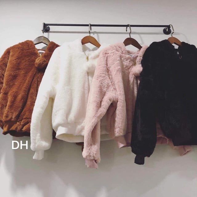 [Mã WA12150 giảm 20k đơn 150k] Áo lông tai gấu 2 lớp DHU643 | BigBuy360 - bigbuy360.vn