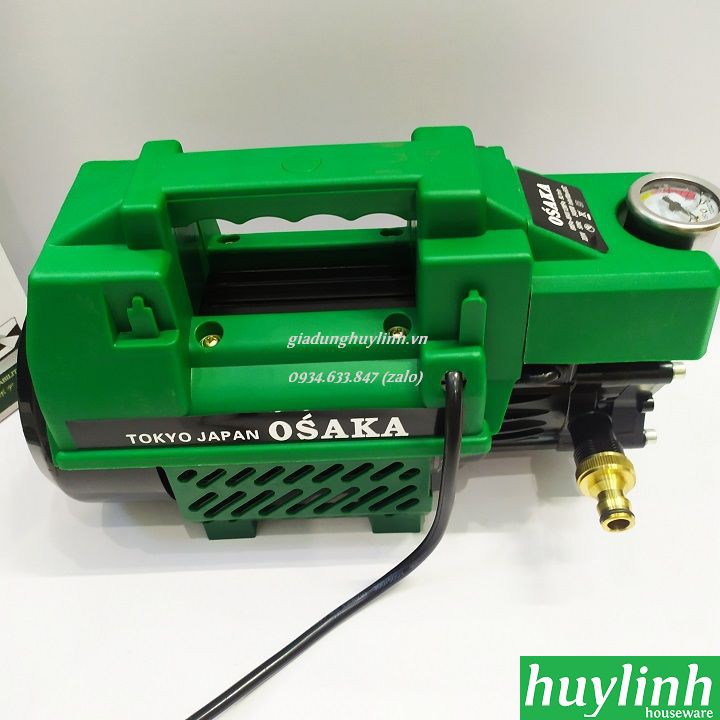 Máy xịt rửa xe Osaka 2019 - 2400W - Màu xanh - Tặng bình xà bông