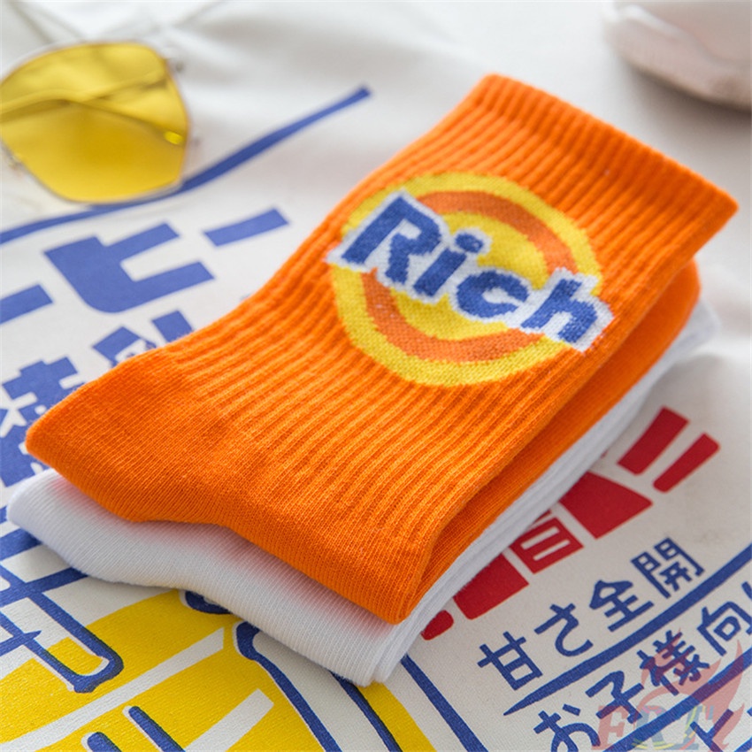 ❀ Tất Giàu ❀ 1 Đôi Tất Ngắn Unisex Phong Cách Hip Hop Đường Phố