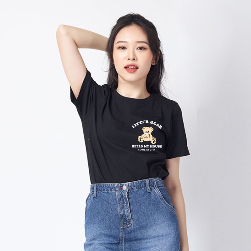 Áo Thun Nữ Cao Cấp chất Cotton mát mẻ, in hình Gấu rất đẹp Thương Hiệu The Coth AT2F2018