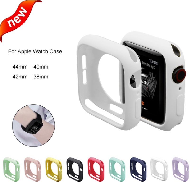 Sale 68% Apple Watch Series 5 4 3 2 1 38mm Ốp silicon cho đồng hồ thông minh, Pink,38MM Giá Gốc 36000 đ - 4K107-3