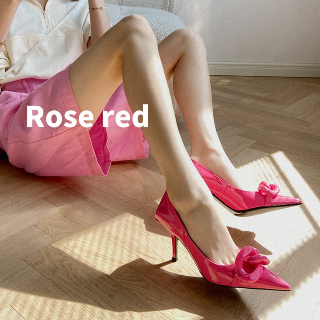 giày mũi nhọn màu hồng cao gót cao cấp sang chảnh phong cách châu âu trẻ trung sành điệu. Hàng quảng châu GCC669