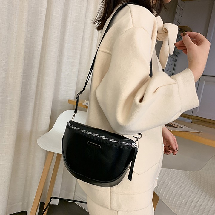 Túi đeo chéo nữ hình bán nguyệt da PU phong cách Hàn Quốc - TXN122 - CMS | BigBuy360 - bigbuy360.vn