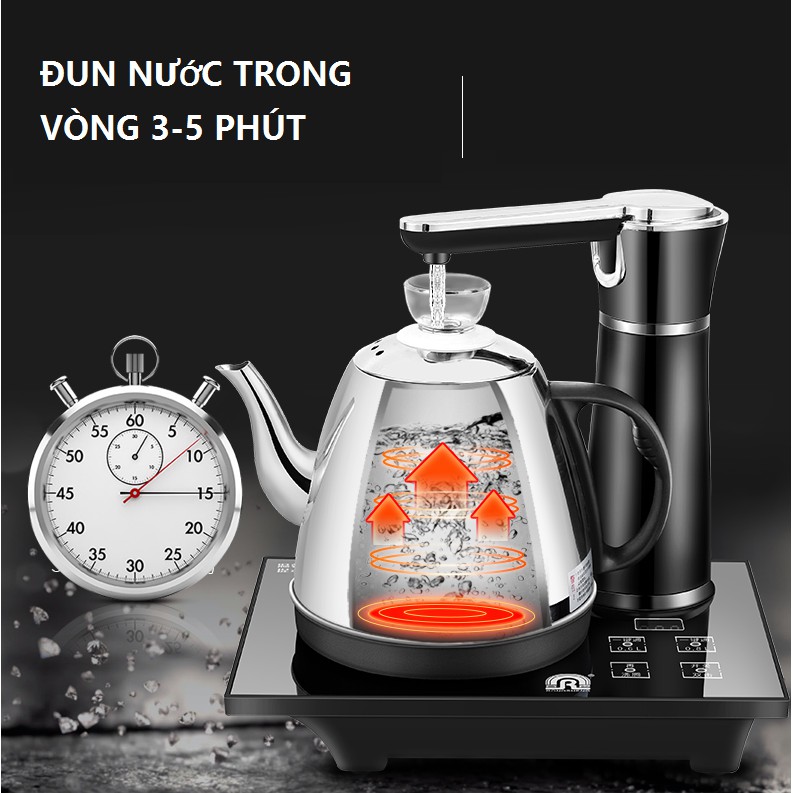 Bộ Bếp Đun Nước Pha Trà Tự Động Xoay Vòi Thêm Nước