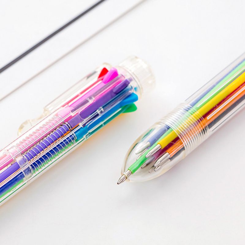 Bút Bi Bấm 8 Màu Sắc Sáng Tạo