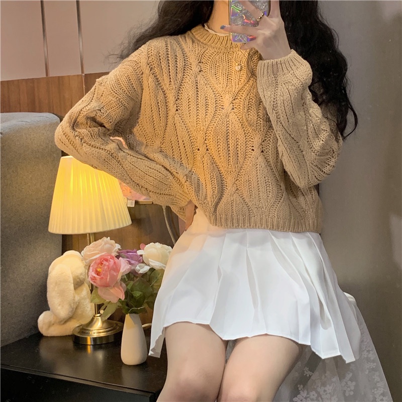 DUNEA Áo Thun Nữ Tay Dài Kiểu Rộng Thời Trang Hàn Quốc