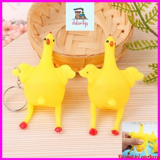 Móc khóa gà đẻ trứng, móc chìa khóa gà dễ thương