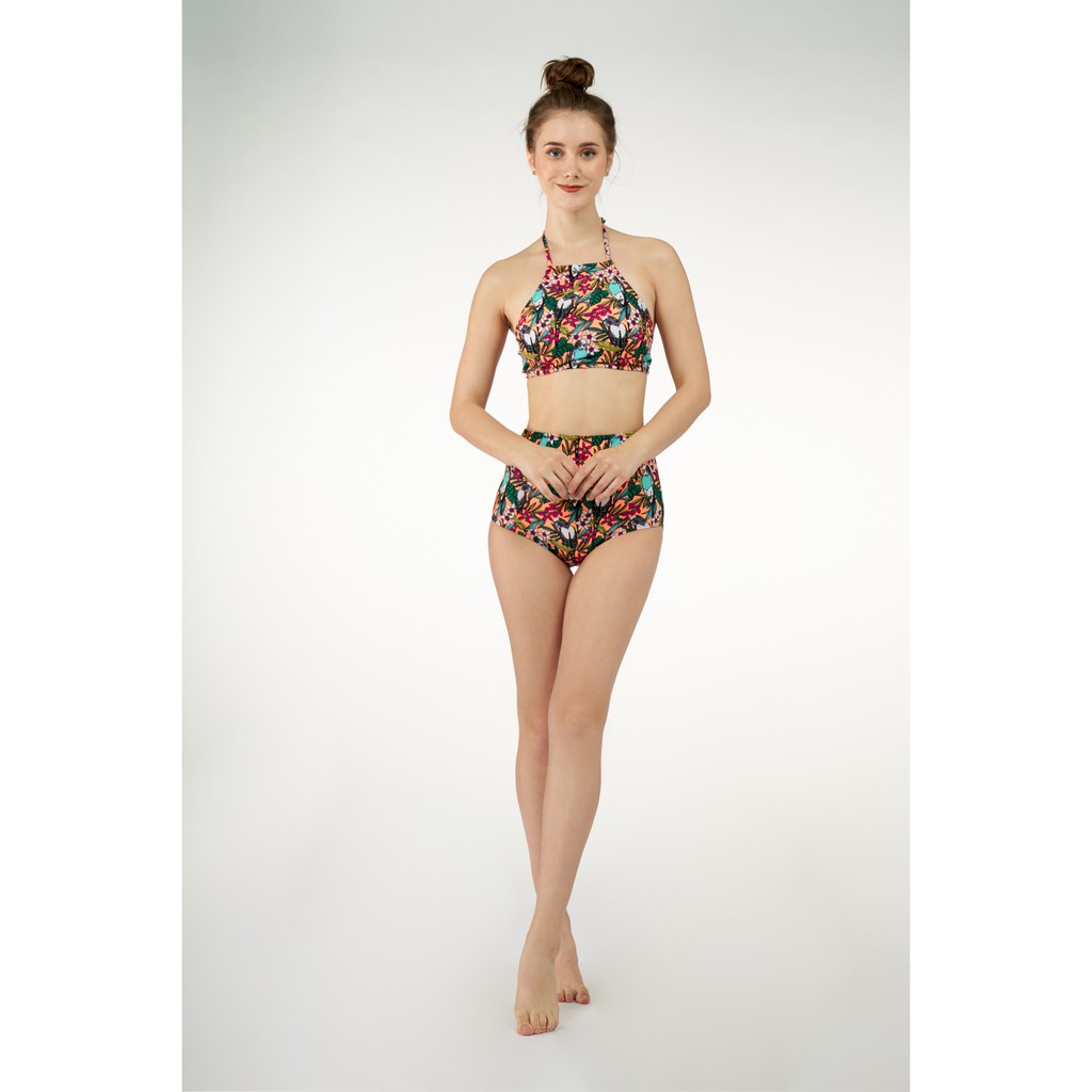 [Mã LTNP50 giảm 50K đơn 150K] Đồ bơi Nữ BIKINI PASSPORT kiểu Lưng cao yếm- màu Floral - BS125_FLO | WebRaoVat - webraovat.net.vn