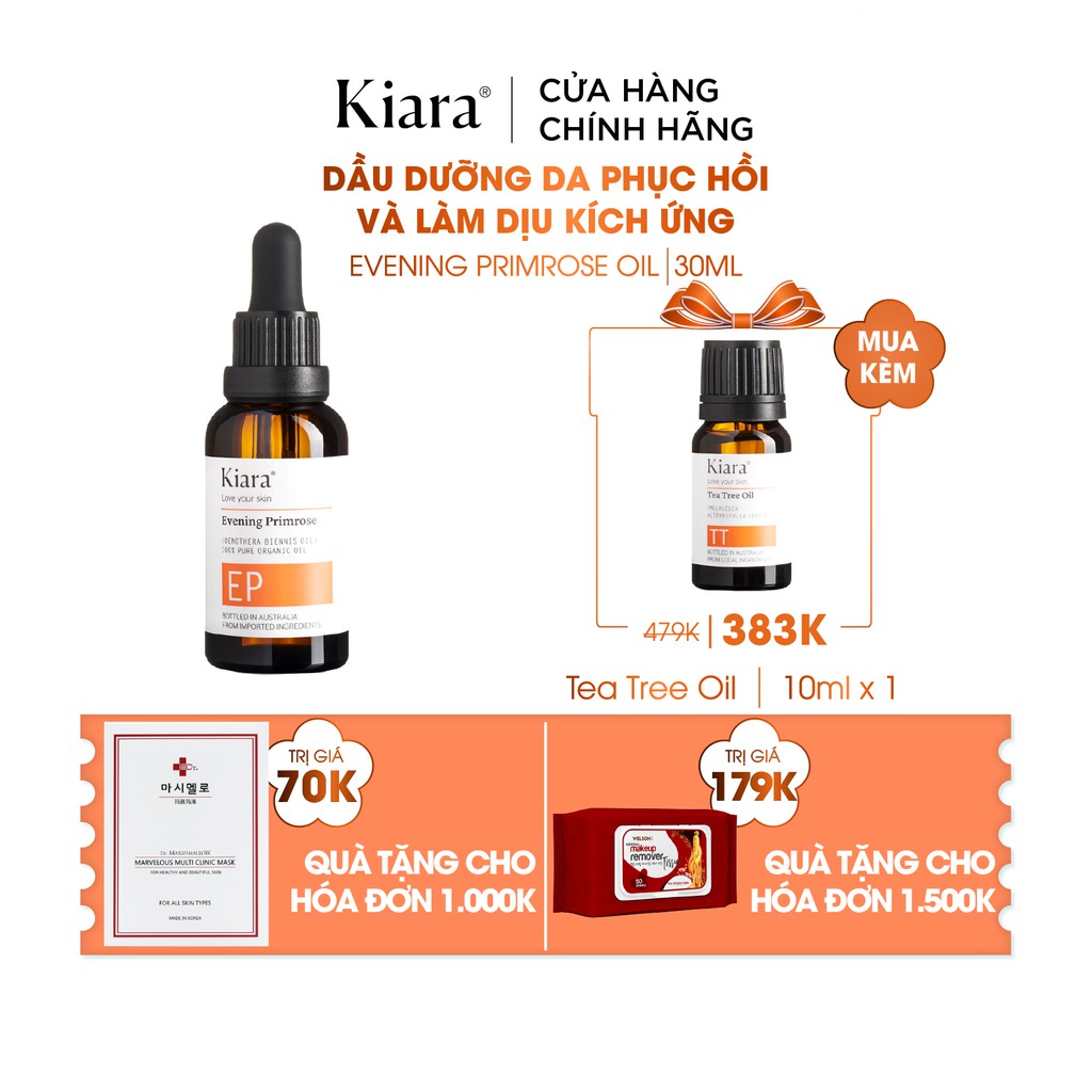 Dầu Dưỡng Da Phục Hồi Và Làm Dịu Kích Ứng Kiara Evening Primrose Oil 30ml