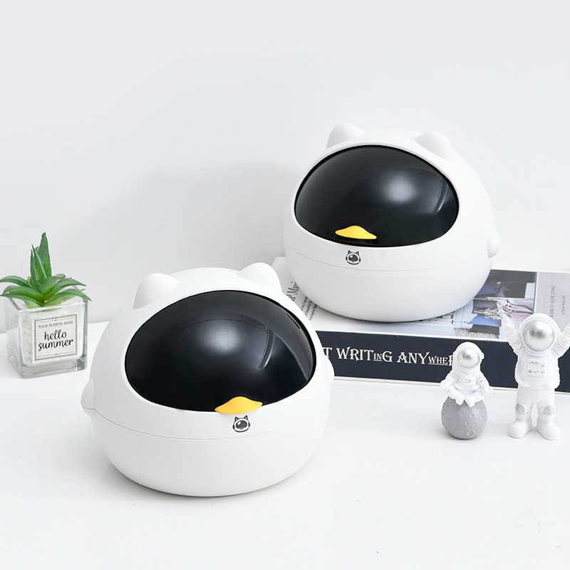 Thùng Rác Mini Xinh Xắn Để Bàn - Xọt Rác Thông Minh Để Phòng Làm Việc
