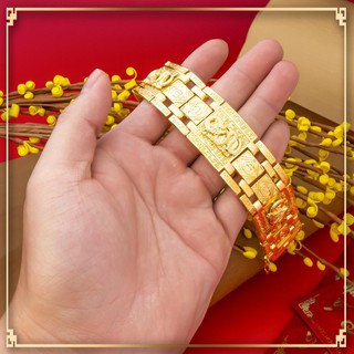 Lắc Tay Nam Mạ Vàng 18K Chạm Rồng Cao Cấp - 17226.02280( 01 Chiếc ) - Đi Chơi, Dự Tiệc Rất Ngầu