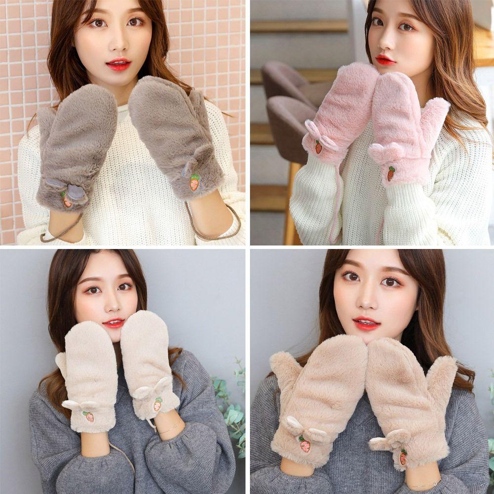 Găng Tay Hoạt Hình Thu Đông ​ Dây Đeo Cổ Dày Dặn Chất Lượng Cao