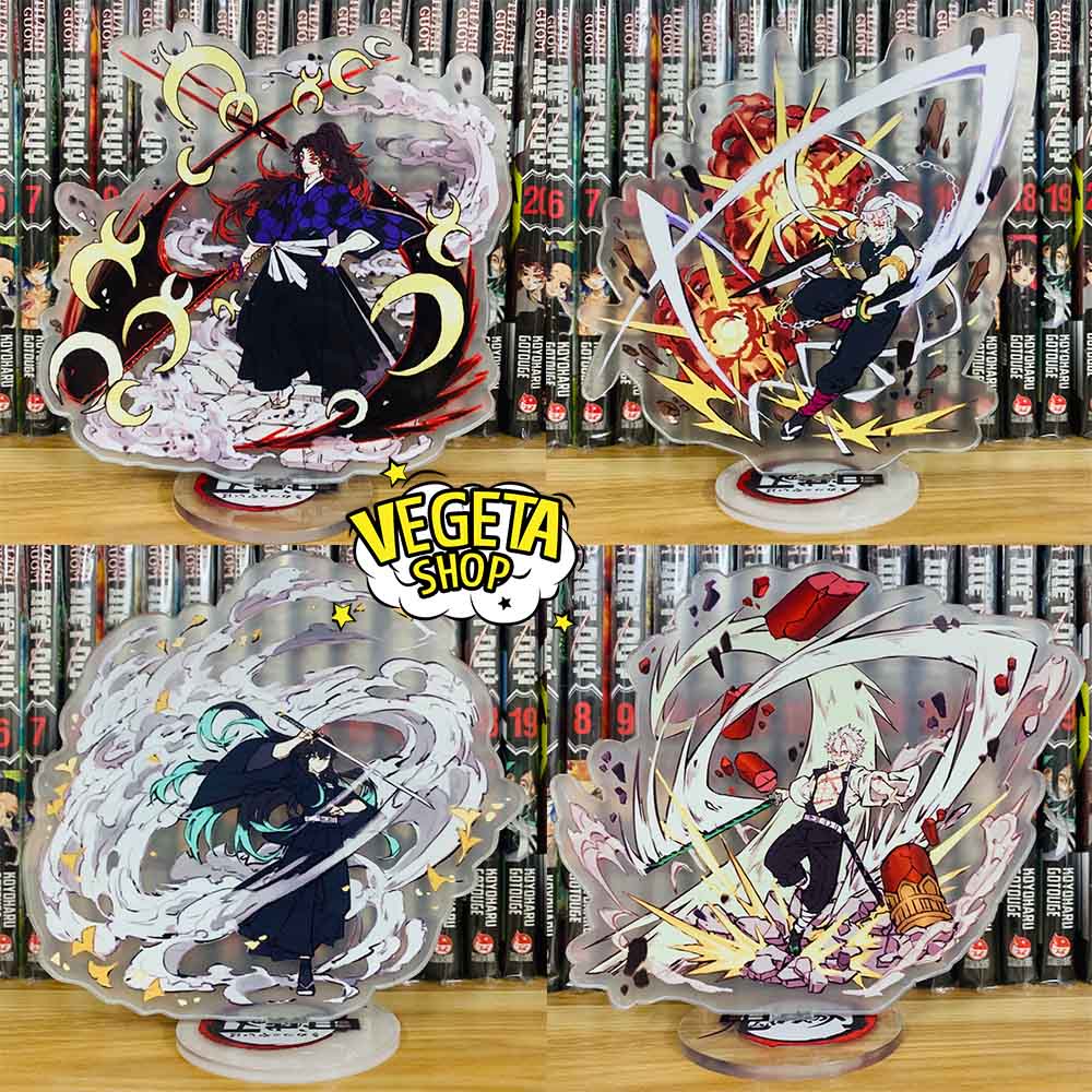 Mô Hình Tượng Standee Acrylic Mica 2 mặt - Thanh Gươm Diệt Quỷ - Kimetsu No Yaiba - Tanjiro Nezuko Akaza Rengoku Zenitsu