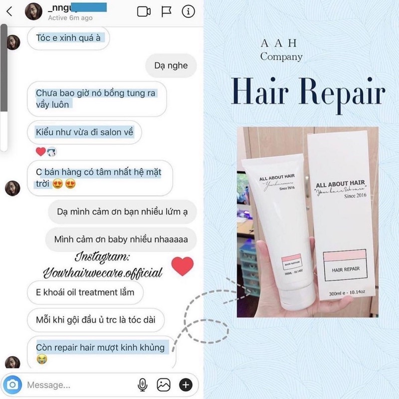 Kem ủ phục hồi tóc Hair Repair