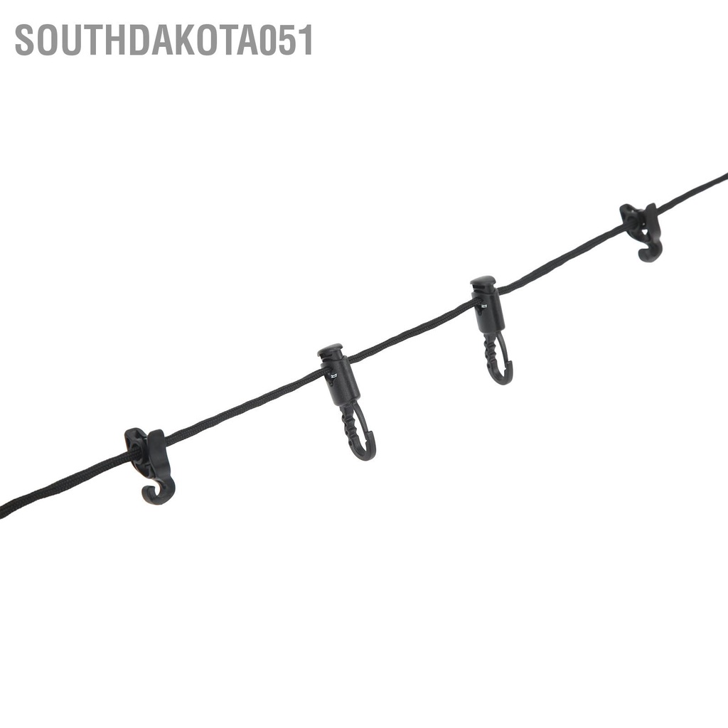 Southdakota051 Dây treo cắm trại Chiều dài 5M Lều ngoài trời buộc Móc Đồ đa chức năng đeo có móc