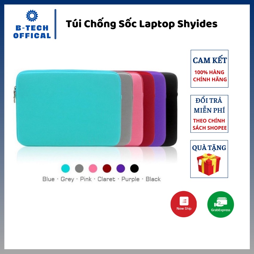 Túi Chống Sốc ⚡𝗟𝗼𝗮̣𝗶 𝗗𝗮̀𝘆⚡ cho Laptop từ 13inch 14 inch 15.6 inch chống va đập - Túi Chống Sốc Laptop CHẤT LƯỢNG LOẠI 1