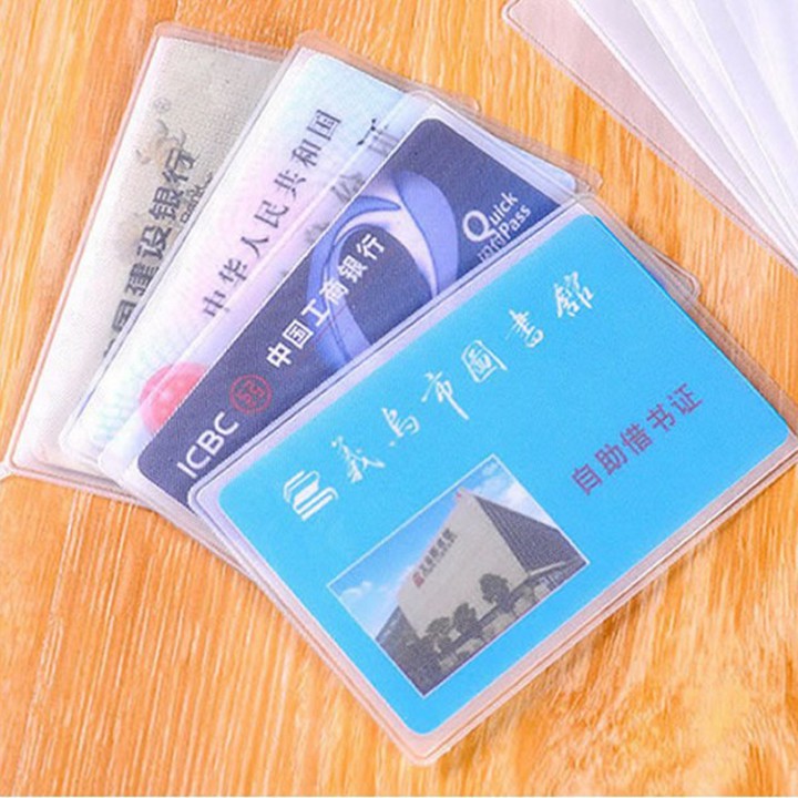 Bao đựng thẻ card ngang học sinh viên căn cước nhựa trong suốt chống nước bụi bẩn