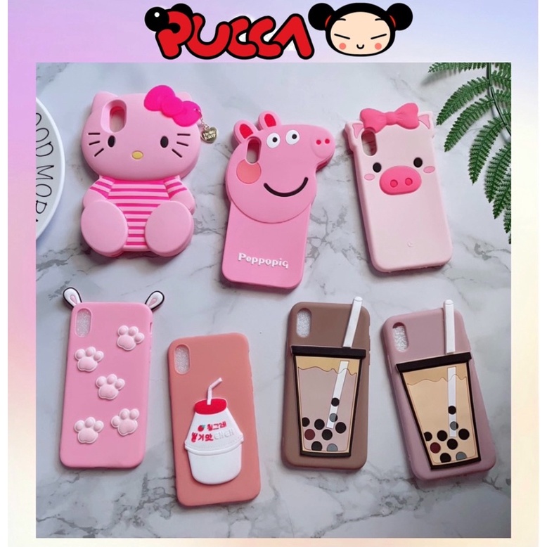 Ốp Lưng iPhone X/Xs Silicon Dẻo Hình Thú Ngộ Nghĩnh