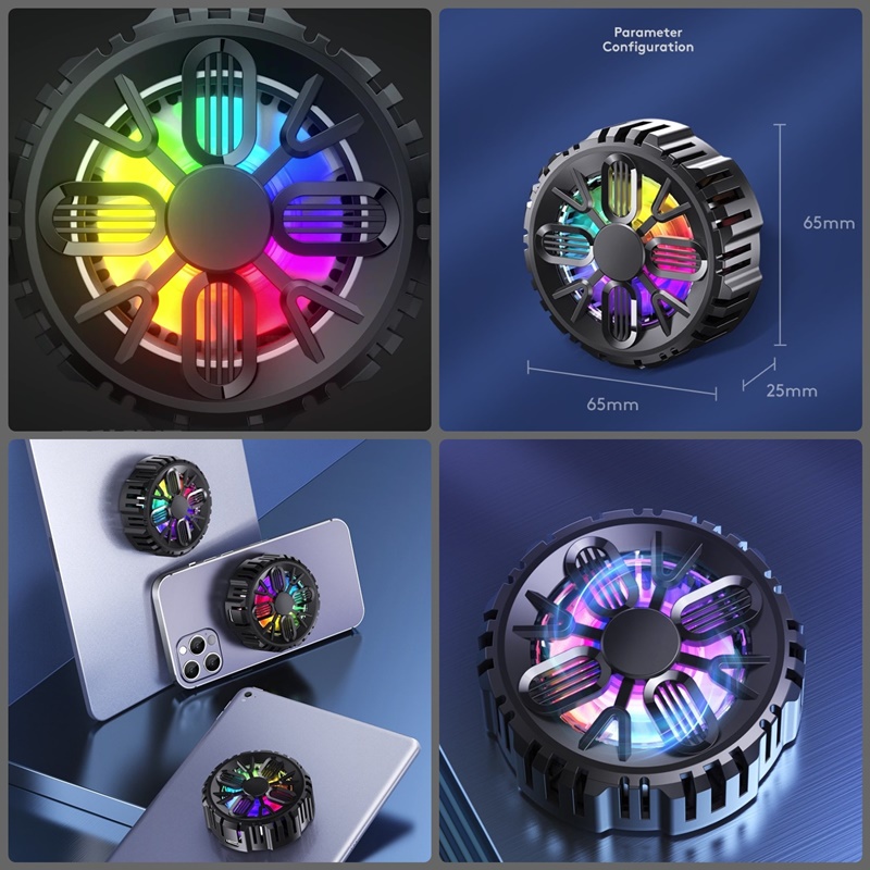 Tản nhiệt sò lạnh Led RGB L06 Gaming siêu mát cho smartphone , máy tính bảng