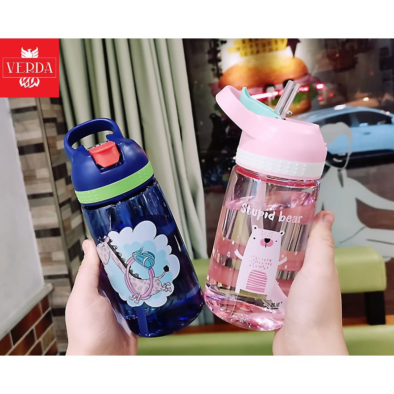 Bình Nước Trẻ Em Chống Sặc Cho Bé Kèm Ống Hút Mang Đi Học Đến Trường Hoạt Hình Dễ Thương | BigBuy360 - bigbuy360.vn