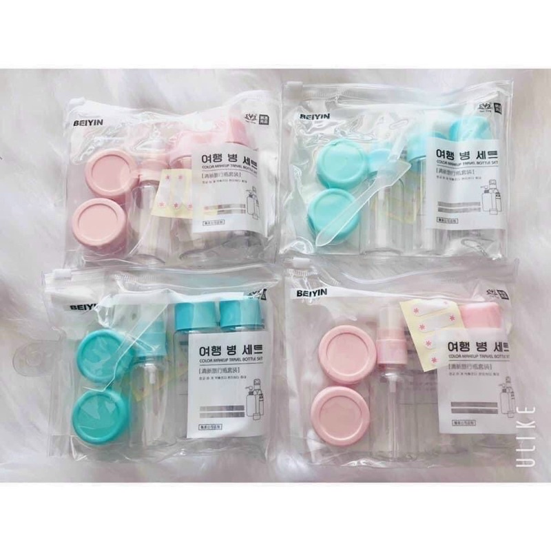 Bộ chiết mỹ phẩm du lịch mini dễ thương tiện dụng nhỏ gọn siêu hot cho nữ